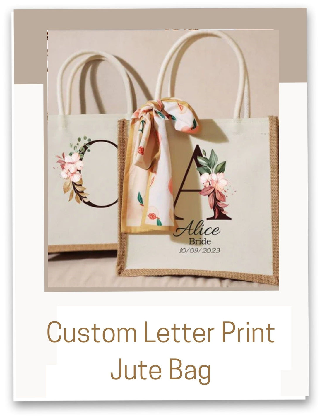 Printed Jute Bags for Gifting – Starting ₹35 with Your Logo/Name