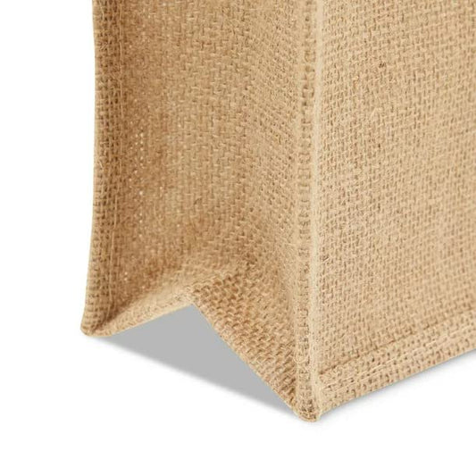 Handmakers Natural Jute Gift Bags for Return Gifts Pack of 50 (12x12x5 inch)