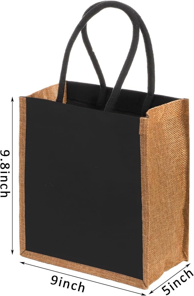 Handmakers Mandala Art Print Resuable Shopping Jute Bags Pack of 6, Jute bags for Return Gifts