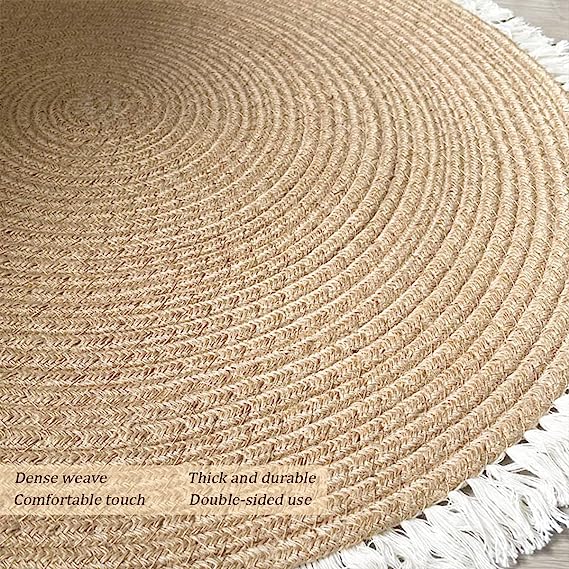 best jute rug with white border