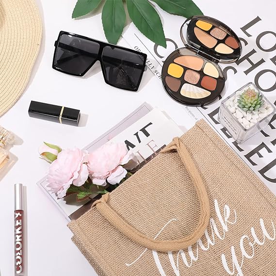 Handmakers Thank You Jute Gift Bags – Pack of 10 | Reusable Tote