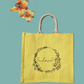 Love Printed Yellow Jute Bag