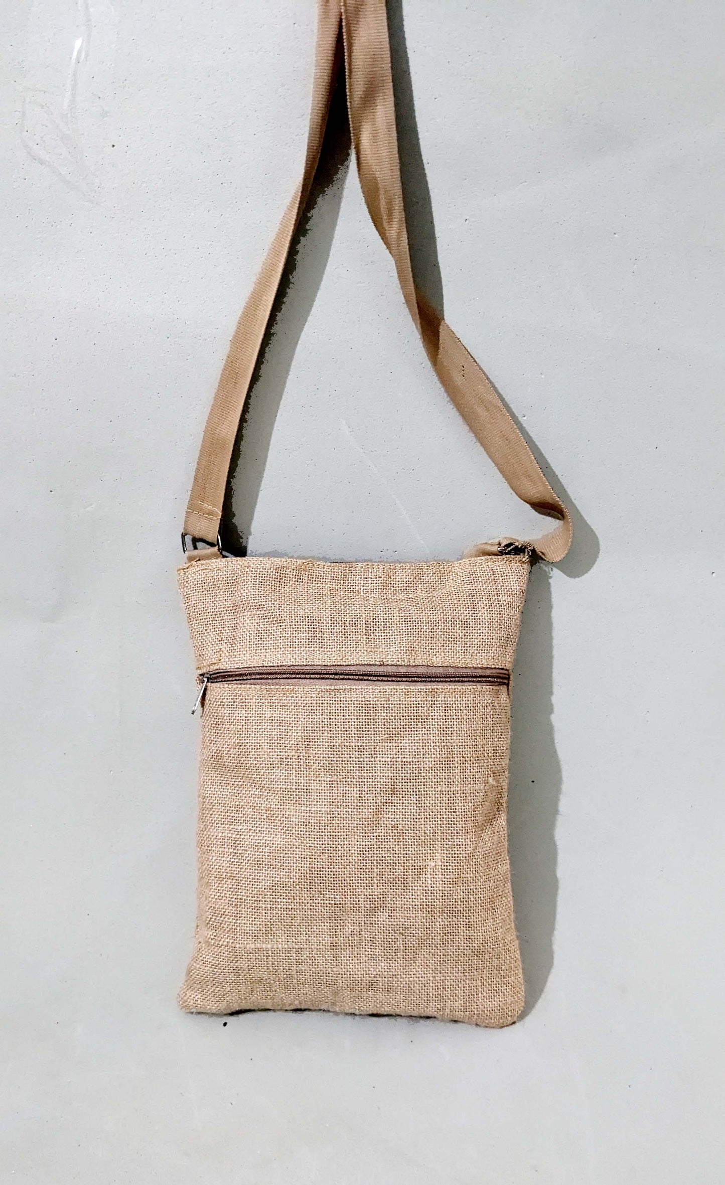Handmakers Jute Sling Bag – Eco Side Bag for Travel, Gym & Essentials