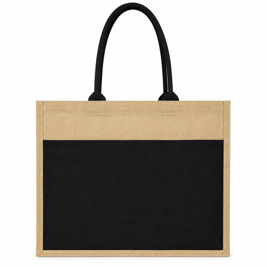 corporate black jute bag