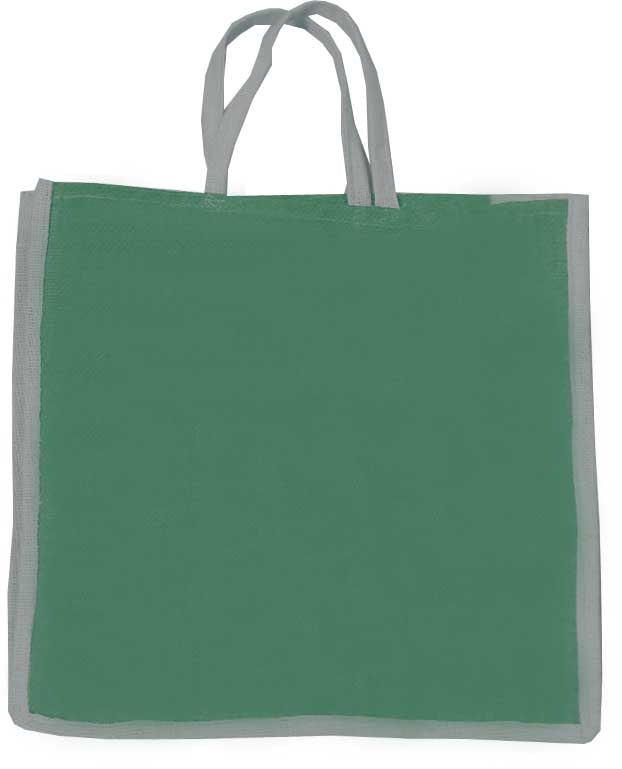 Natural handmade pure Green jute bag with Rectangular Shape (Set of 4)