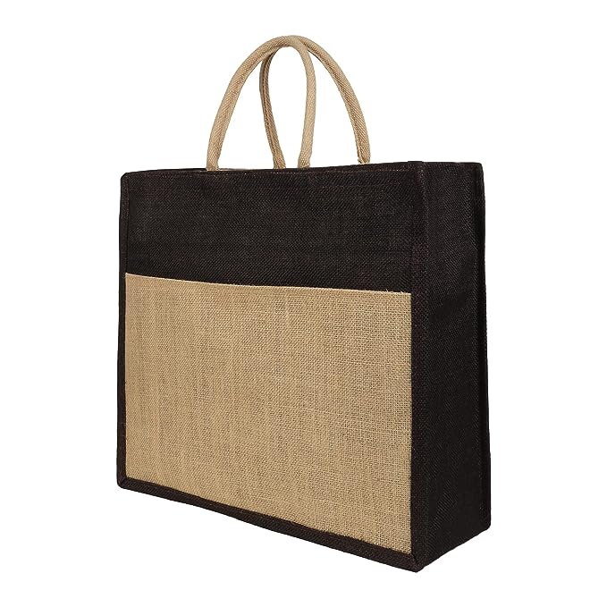 Jute Jhola Bag For Kitchen Essential Grocery Shopping, Carry Milk, Fruits, Vegetable