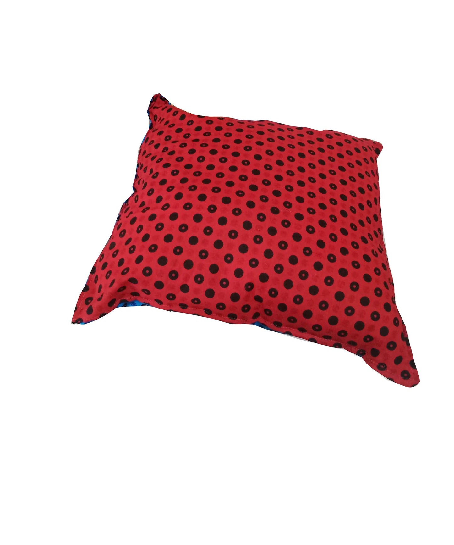 Handmakers Cotton Square Chair Pad Seat Cushion (18 inch X 18 Inch, Red)