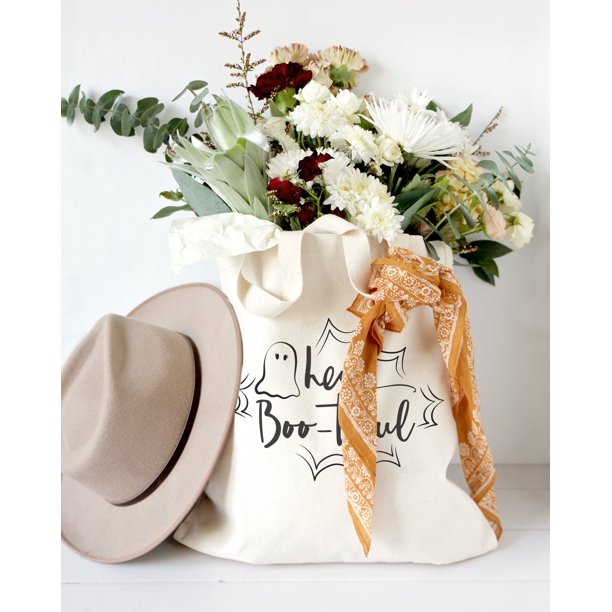 Handmakers Cotton Print Canvas Grocery Shopping Bag for women
