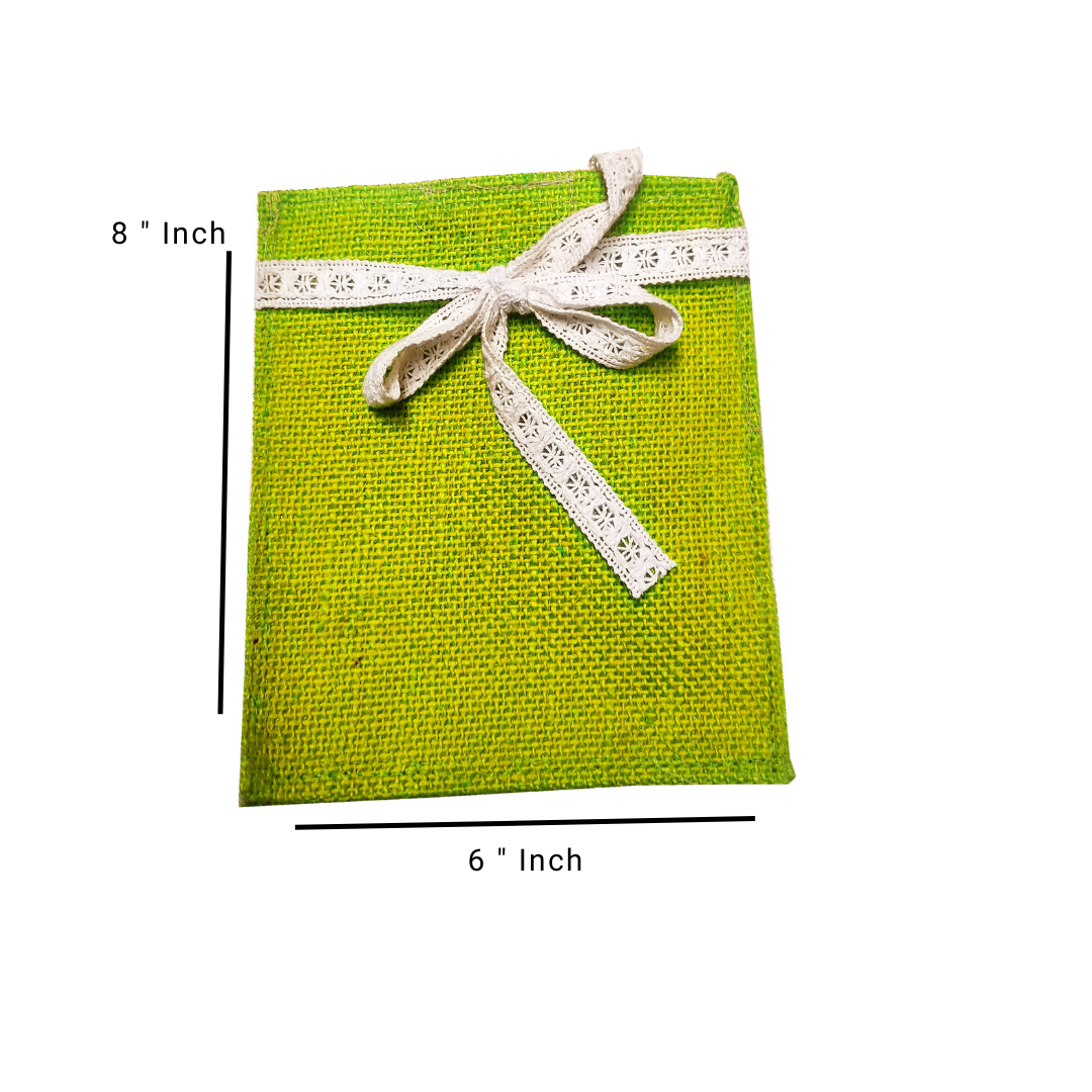 Green Jute potli Pouches