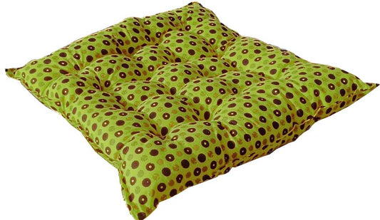 Handmakers Cotton Cushiion with Green Color Pack of 4