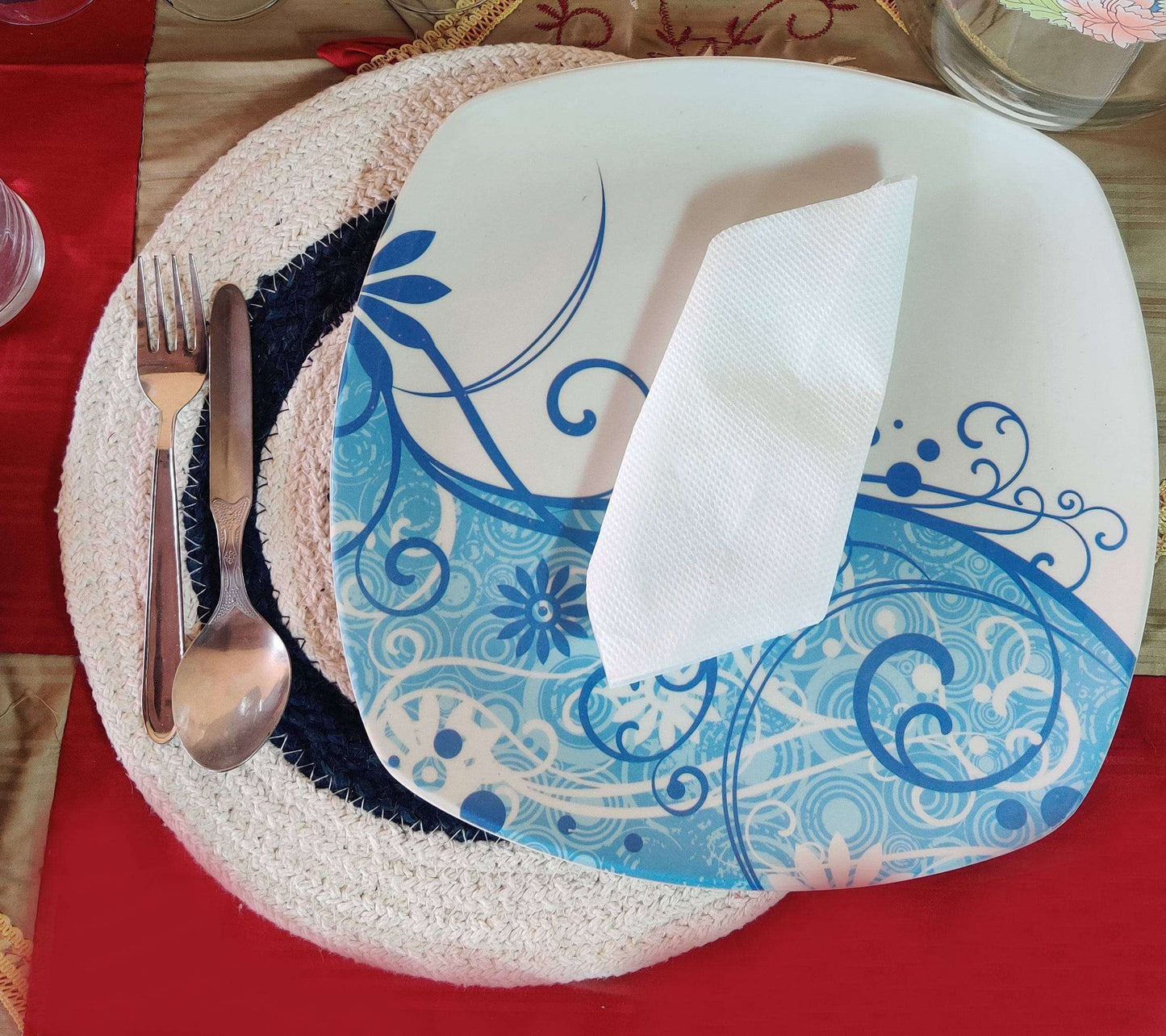 White & Blue Dinning Tablemat (Set of 4)