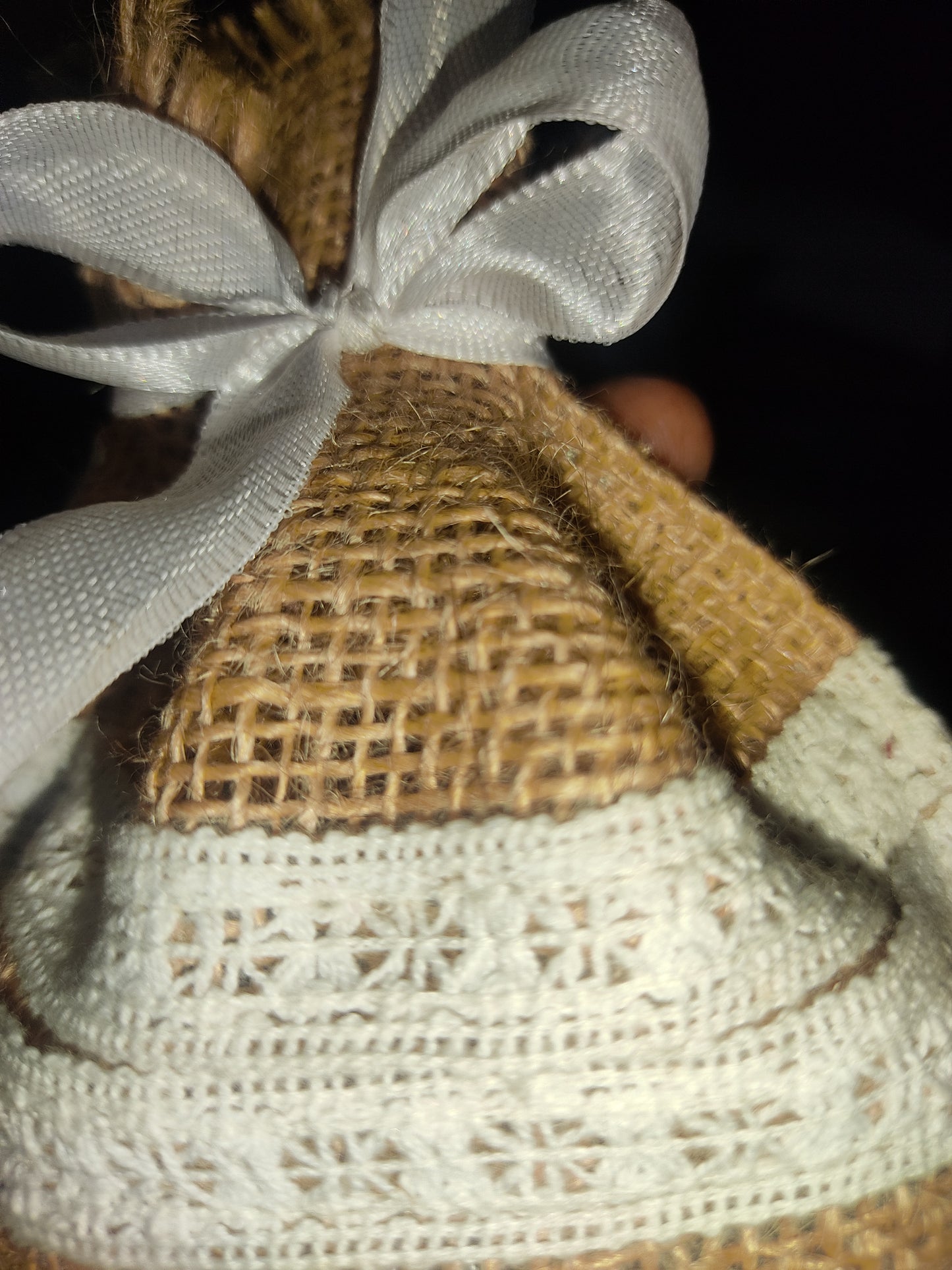 zoom white jute gift potli  pouch