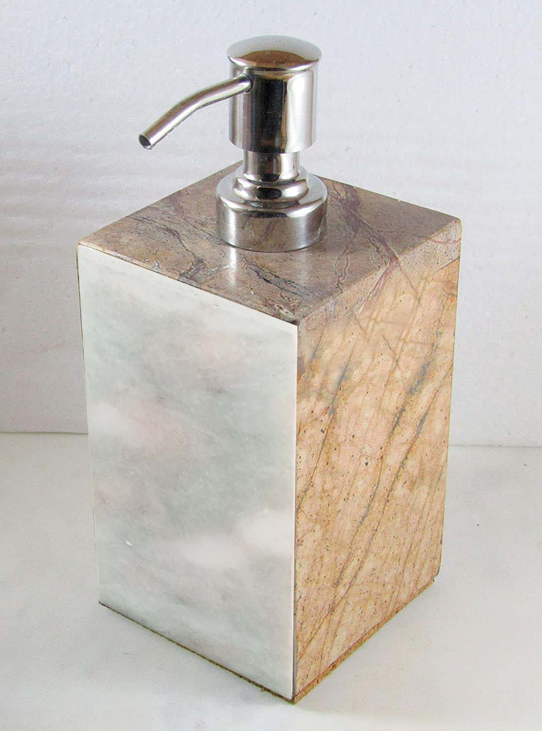 Handwash Marvel Stone Bottle Dispenser Luxury with White with Orange