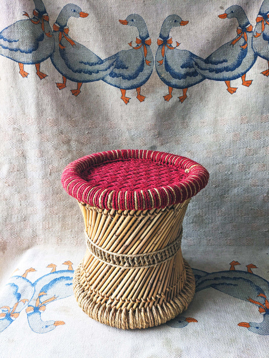 Red cotton eco stool