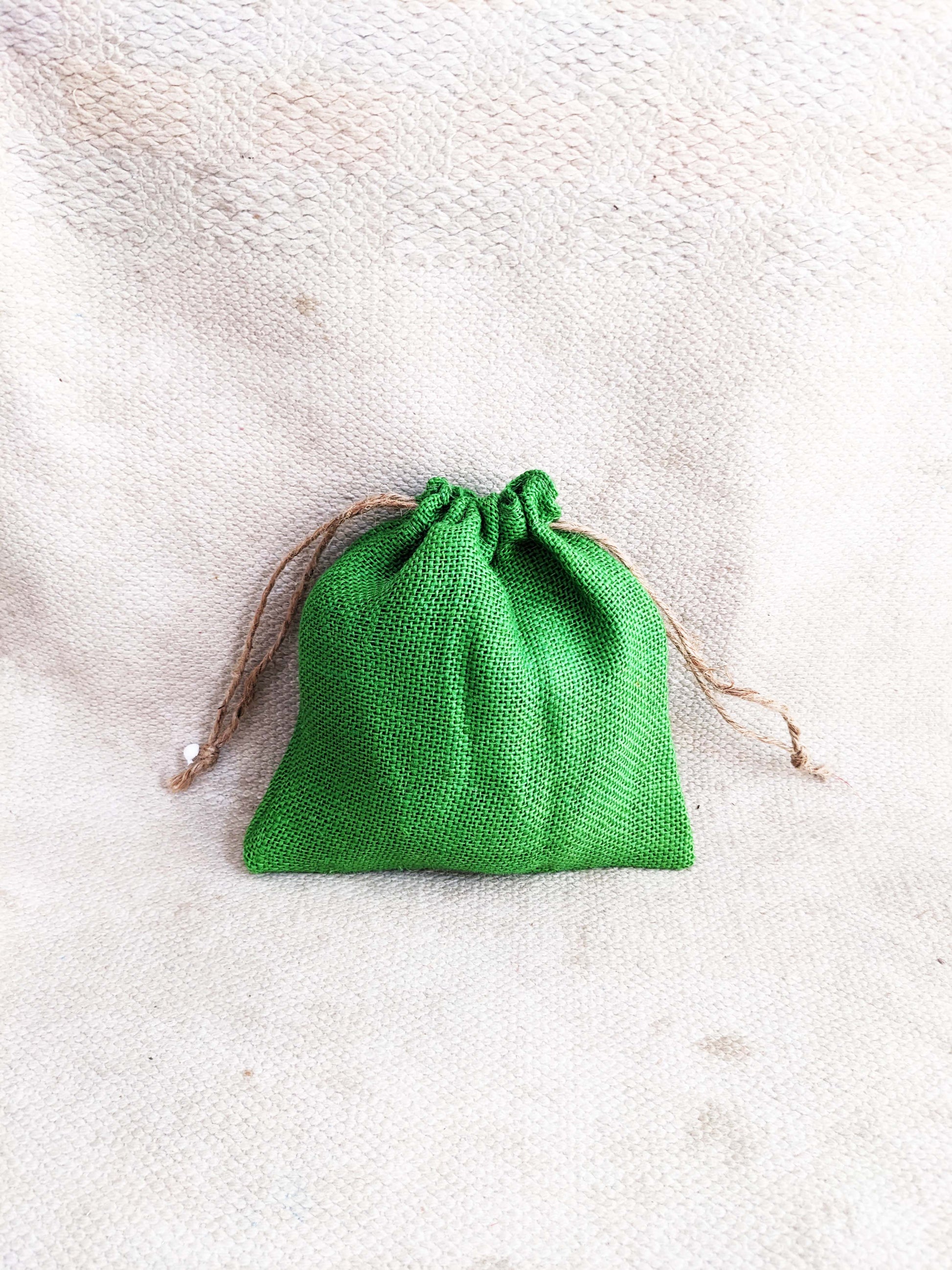 green jute potlis 