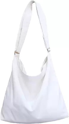 Handmaker Canvas White Handbag | Canvas JHOLA BAG  | shoulder Cloth Bag