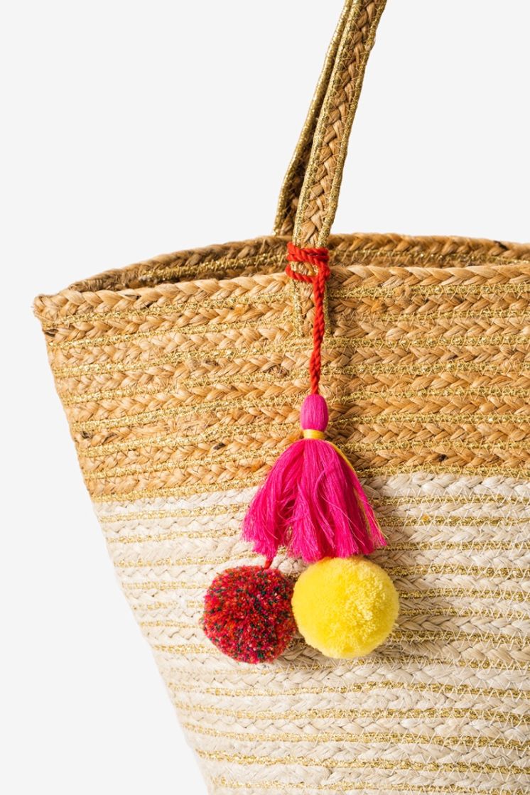 Handmakers Pure jute rug Handbags for women with Curve shape