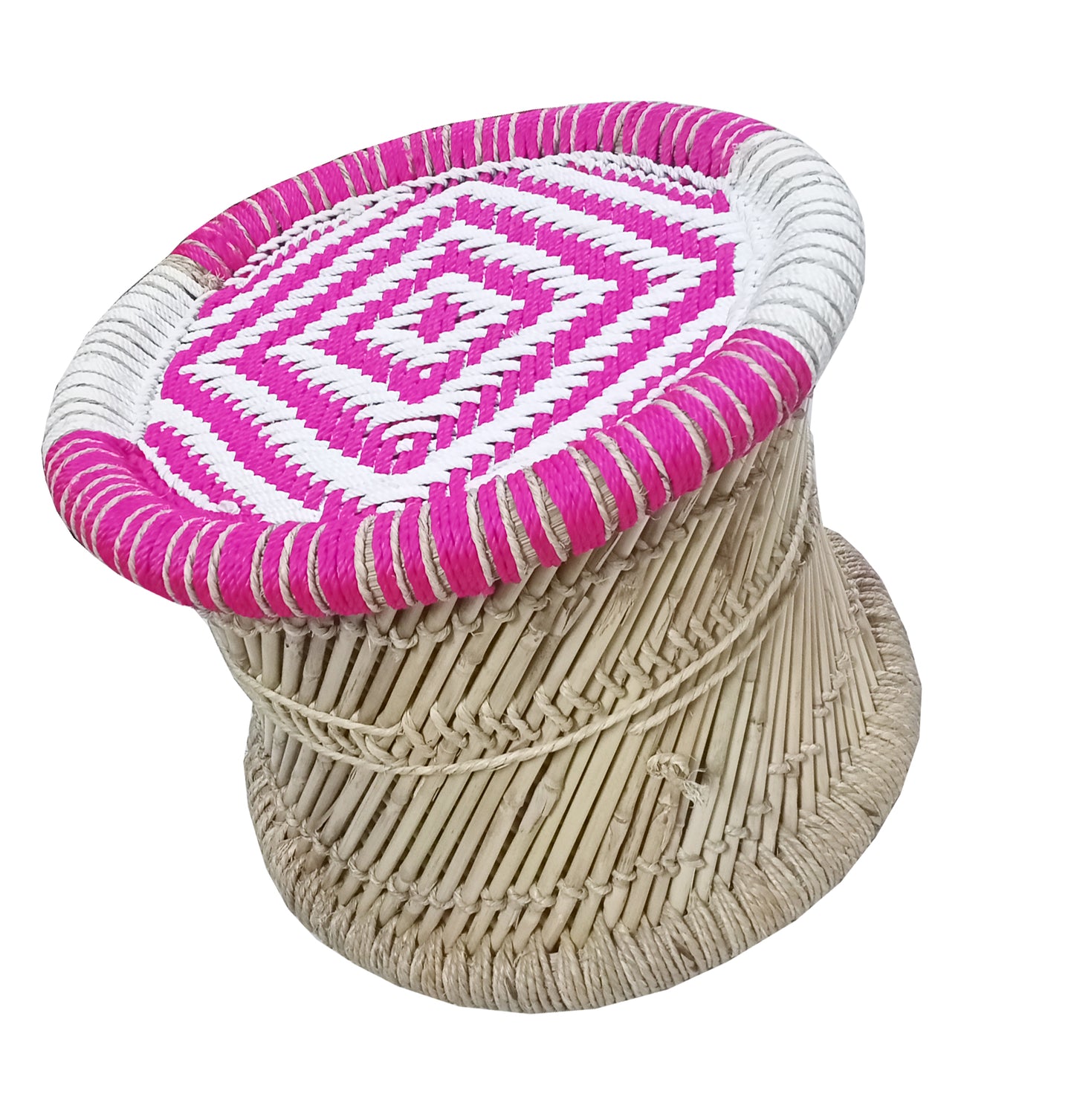 Handmakers handmade relaxing mudda stool with pink color