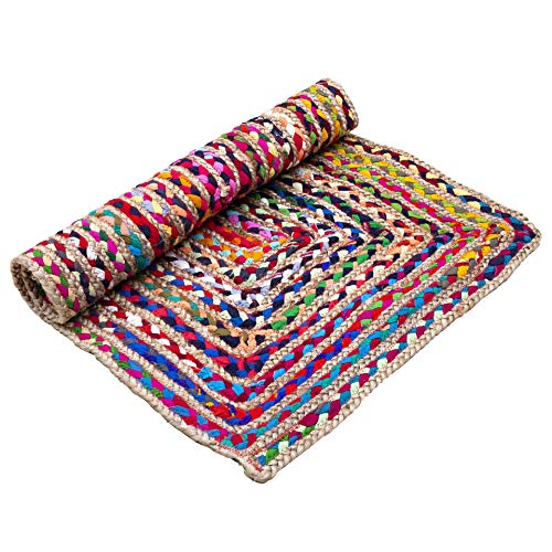 Natural Beige Jute Carpet Jute Floor Mat With Beige Rectangular Shape- 4 X 6 FTRectangular Shape 4x6 Carpet