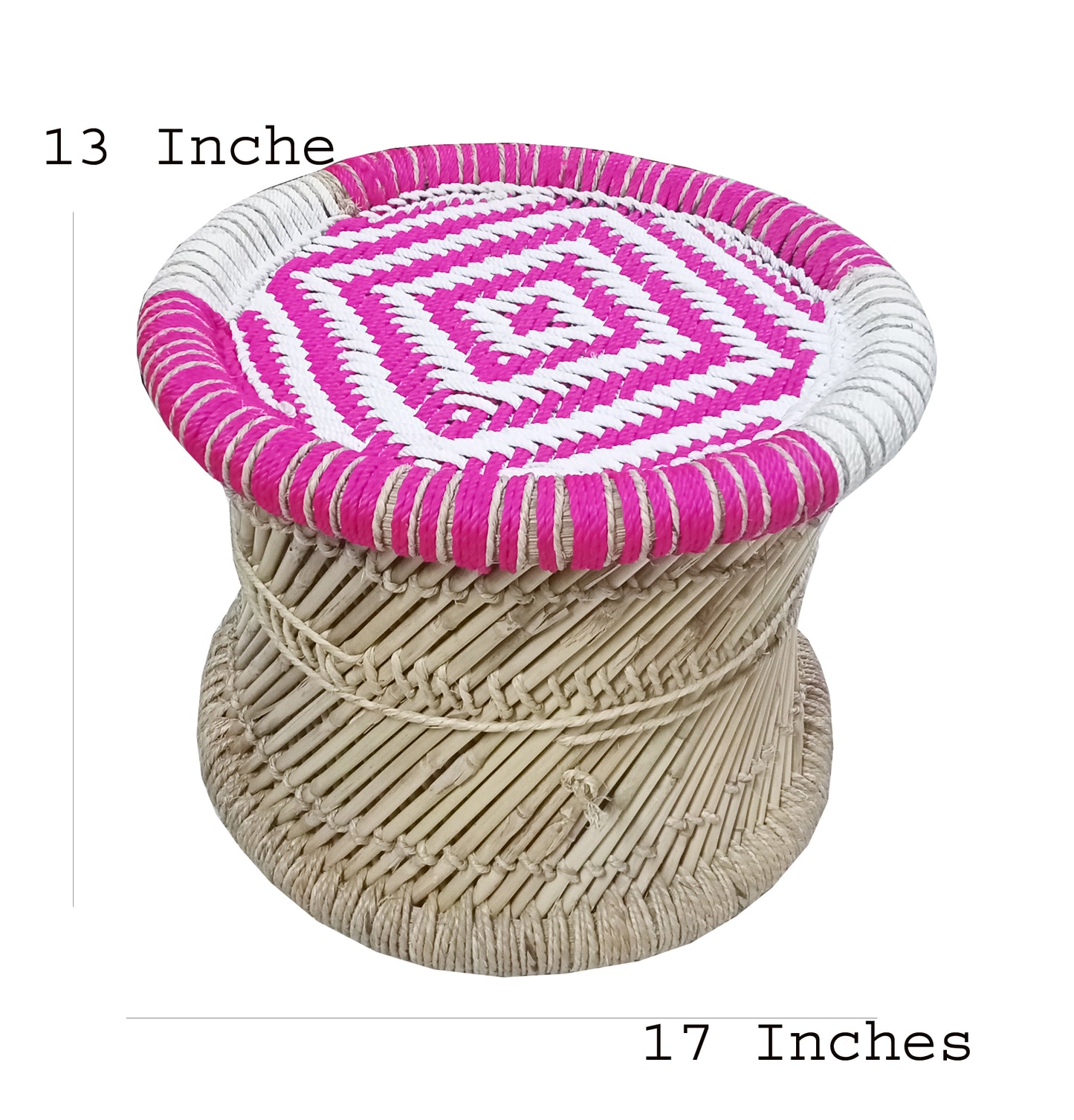 Handmakers handmade relaxing mudda stool with pink color