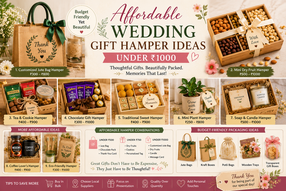 Affordable Wedding Hampers Using Custom Printed Jute Bags