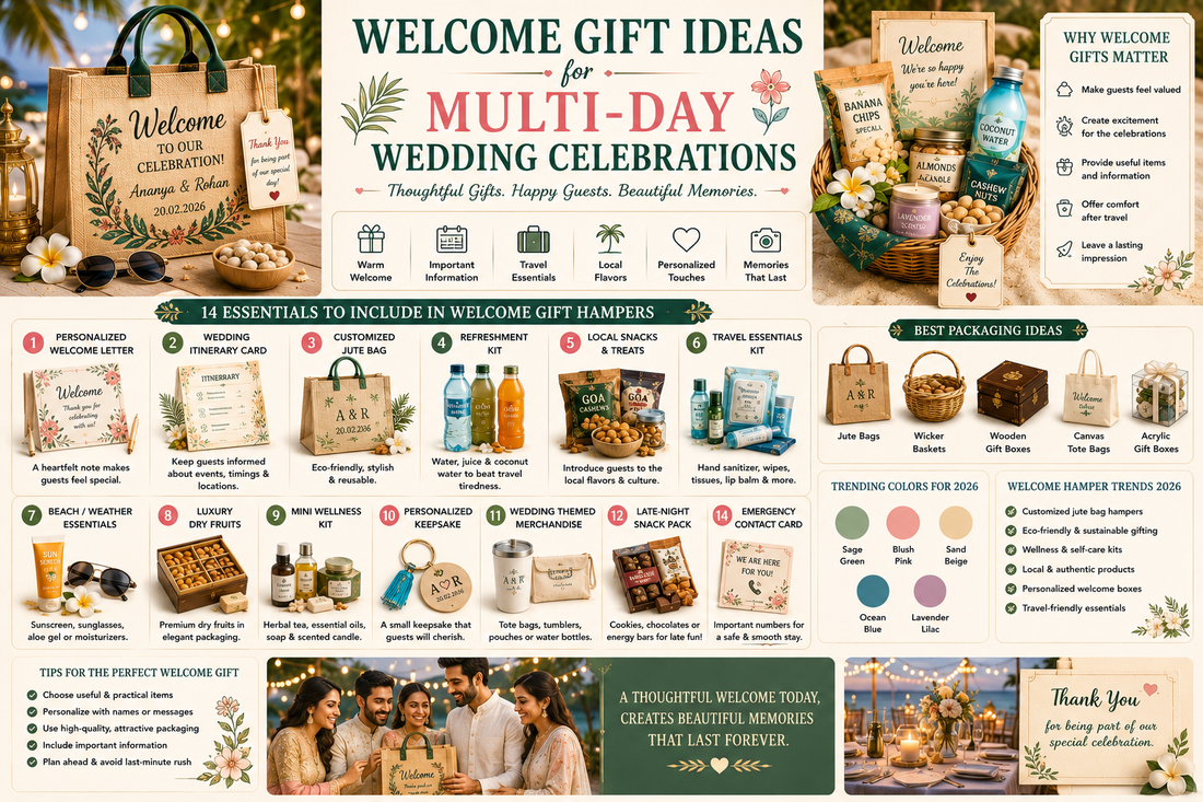 Welcome Gift Ideas for Multi-Day Wedding Celebrations