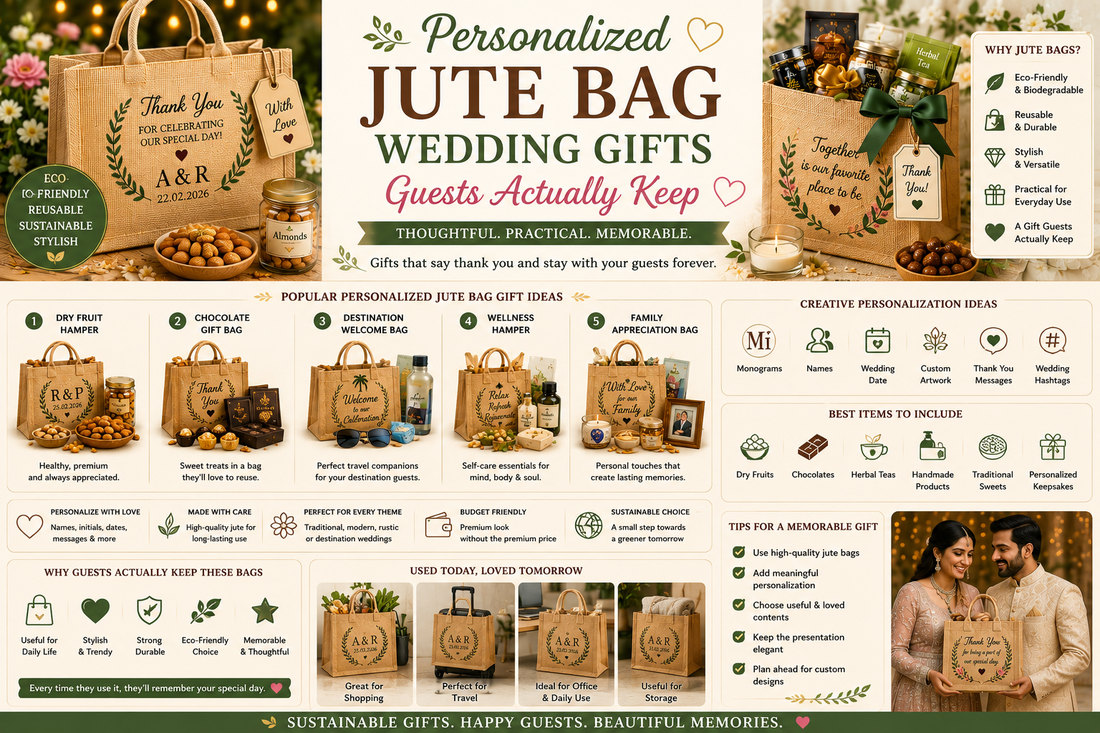 Personalized Jute Bag Wedding Gifts Guests Actually Keep
