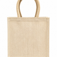 Handmakers Jute Gift Bag 8x8x5 Inch with Ganesh Print | Eco-Friendly Tote Bag for Return Gifts, Wedding & Festive Gifting pack of 1