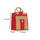 Handmakers Mobile Pocket Red Jute Lunch Bags