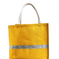 yellow jute gift bag