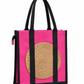 Handmakers Black & Pink Natural Jute Bags for Shopping Bags, Travel Bags, Office Bags,Gift Bags
