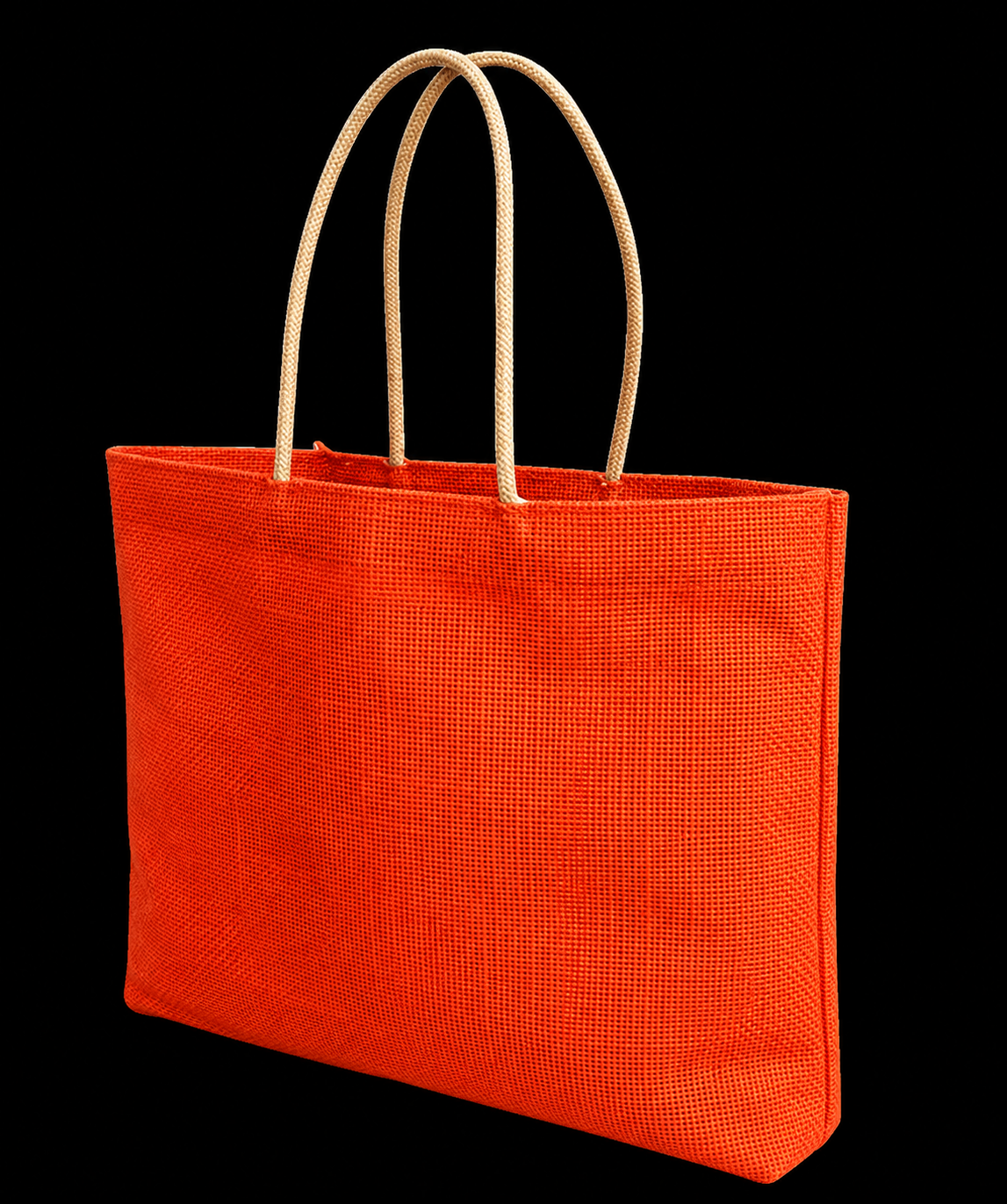 DESHKARI Handmakers Natural Jute Hand carry Women's Purse Pack of 2 Beige Orange