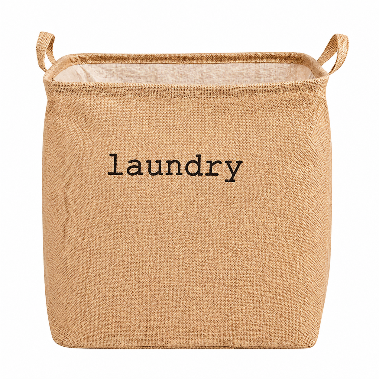 Handmakers 54L Jute Laundry Basket – Natural Moisture-Resistant Laundry Hamper with Handles for Clothes & Storage