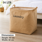 Handmakers 54L Jute Laundry Basket – Natural Moisture-Resistant Laundry Hamper with Handles for Clothes & Storage
