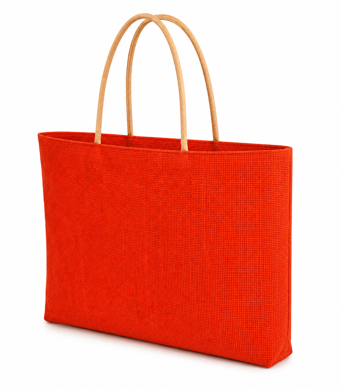 Handmakers Combo of 3 Printed Jute Shopping Bags with Zipper | Reusable Fabric Tote (Standard Size, Assorted Colors)
