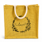 Handmakers Pack of 10 Multicolored Transparent Jute Bag with Love Printed ,Large Size Jute Gift bag for return gift 13x12x6 inch
