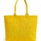 DESHKARI Handmakers Natural Jute Women's Fashion Gift Bag Blue Yellow