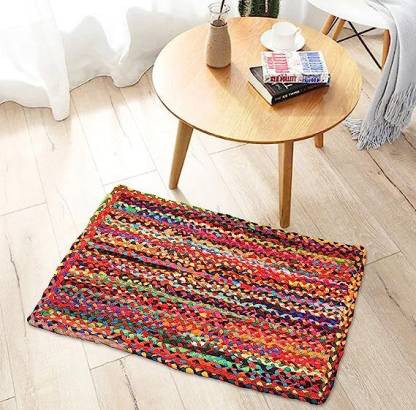 Multicolor Jute Carpet  60X90cm, Rectangle)