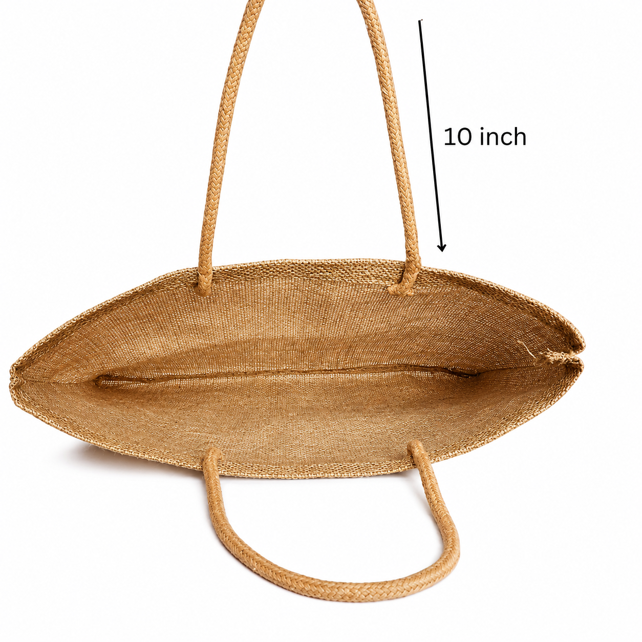 DESHKARI Handmakers Natural Jute Hand carry Women's Purse Pack of 2 Beige Orange