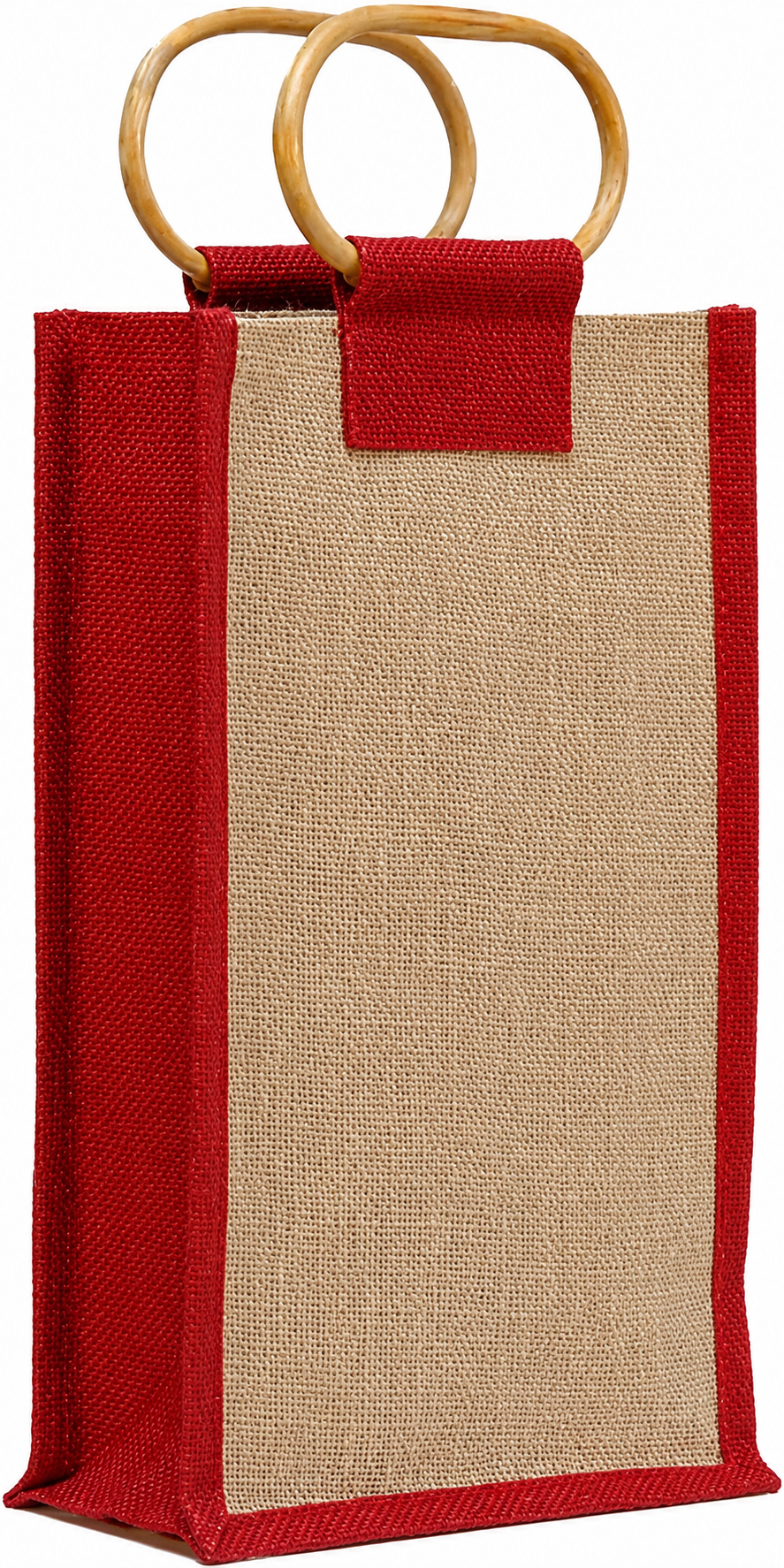 Natural pure Jute Handbags and bottle bags With Red Color