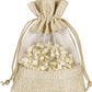 12 Pack 5x7 Inch Burlap Sheer Drawstring Gift Bags for Jewelry, Candy, and Wedding Party Favors