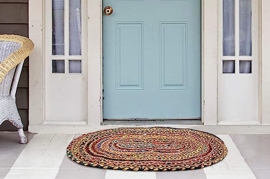 jute oval shape rug