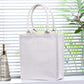 10 Pcs White Burlap Gift Bags with Handles for Bridesmaids, Weddings, Welcome Bags, and More