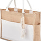 personalized jute lunch bag