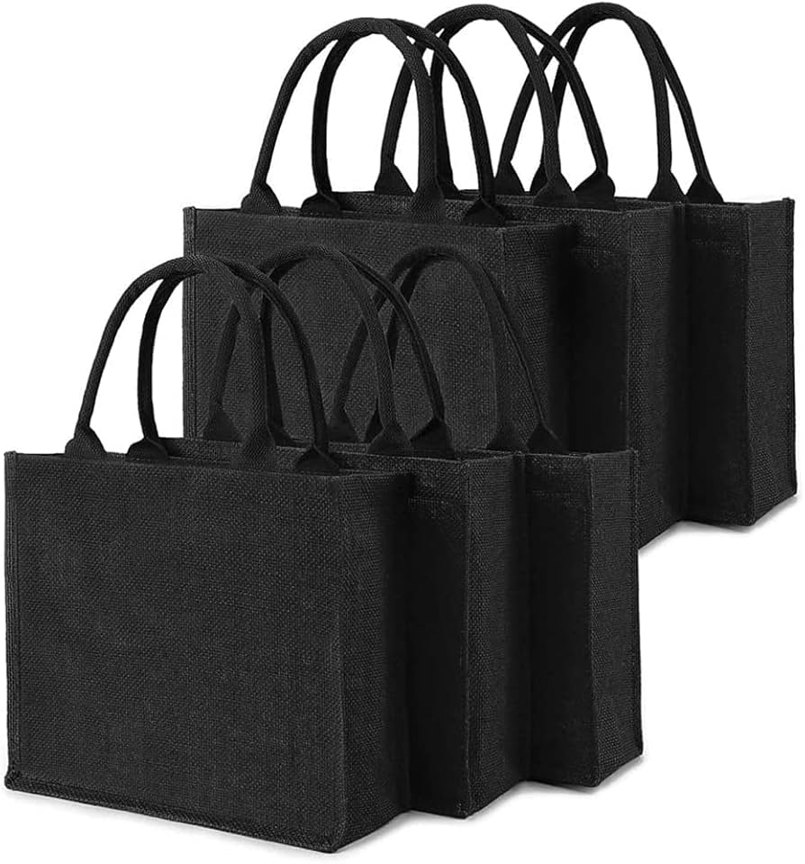 JUTE TOTE BAG BLACK
