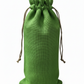 jute bottle bag green