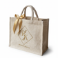 Handmakers Natural Plain Jute Gift Bags White 12x12x5 inch ( Pack of 50)