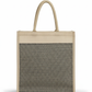 Large 16"x16" Jute Shopping Bag with Zipper & Base – Eco-Friendly Grocery Tote for Men & Women