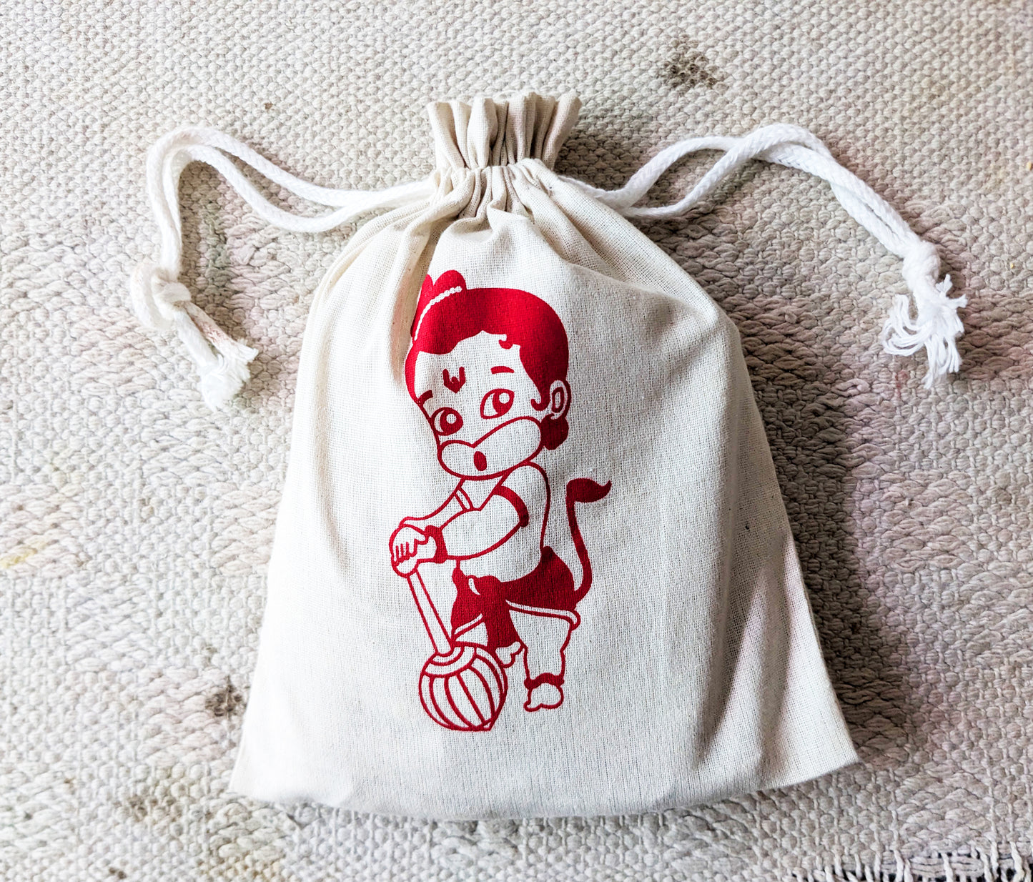 Handmakers Baby Hanuman Cotton Potli Bag