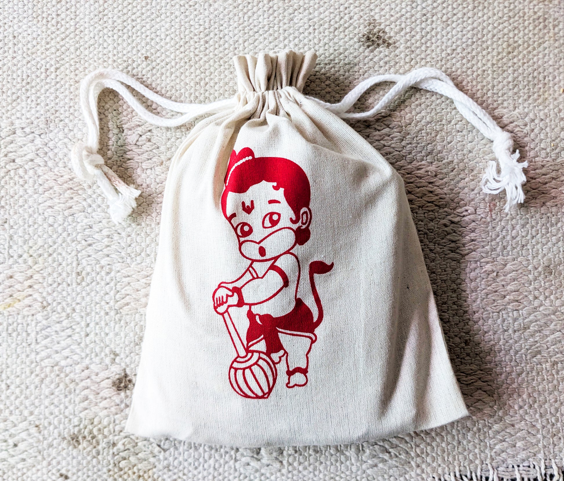 Handmakers Baby Hanuman Cotton Potli Bag